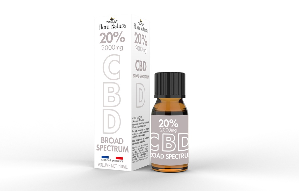 Huile CBD broad spectrum 20% (sans THC) • Boutique CBD Olikana®